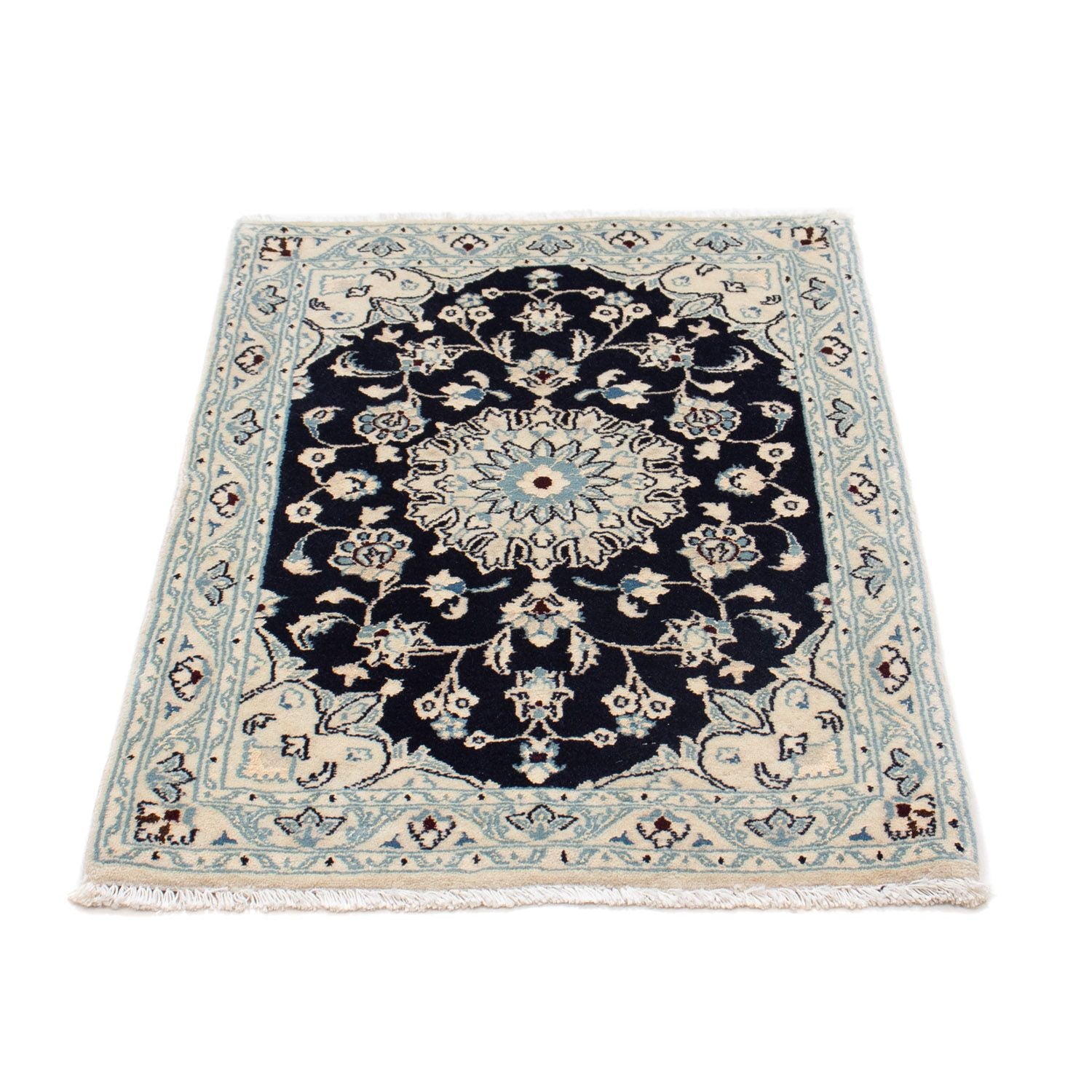 Perserteppich - Nain - Royal 90 x 60 cm - dunkelblau