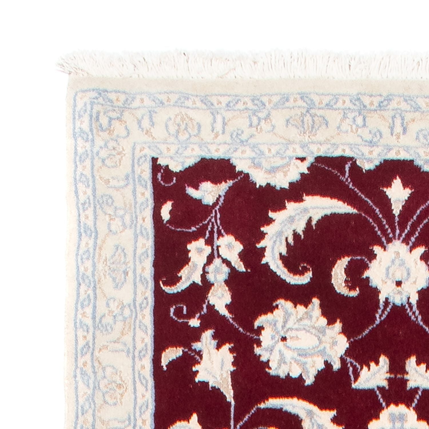 Perserteppich - Nain 398 x 84 cm - dunkelrot