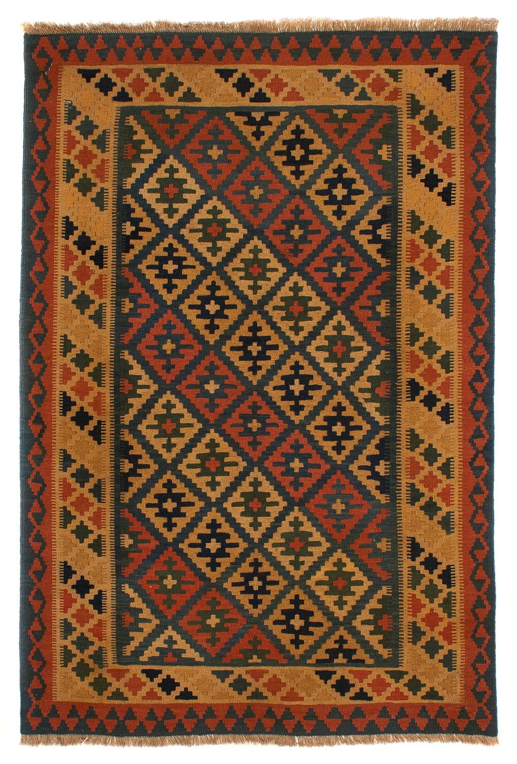 Kelim Teppich - Oriental 203 x 158 cm - mehrfarbig