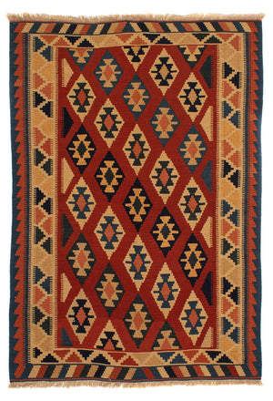 Kelim Teppich - Oriental 200 x 153 cm - rost