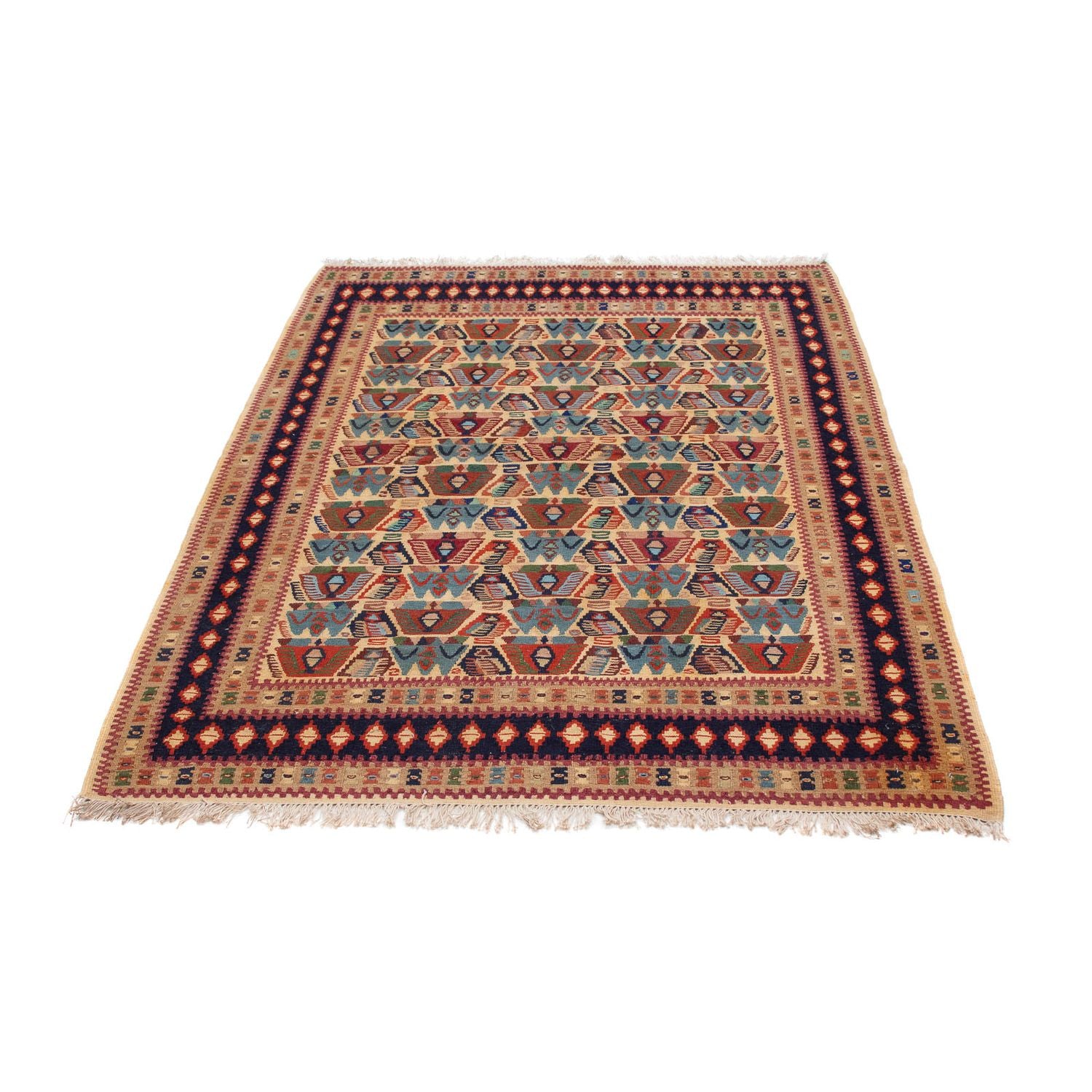 Kelim Teppich - Oriental 158 x 108 cm - hellbraun