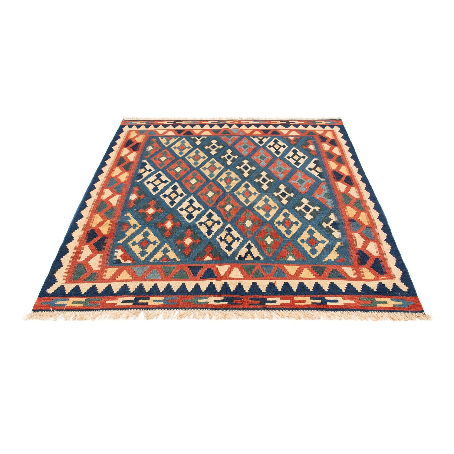 Kelim Teppich - Oriental 174 x 148 cm - blau