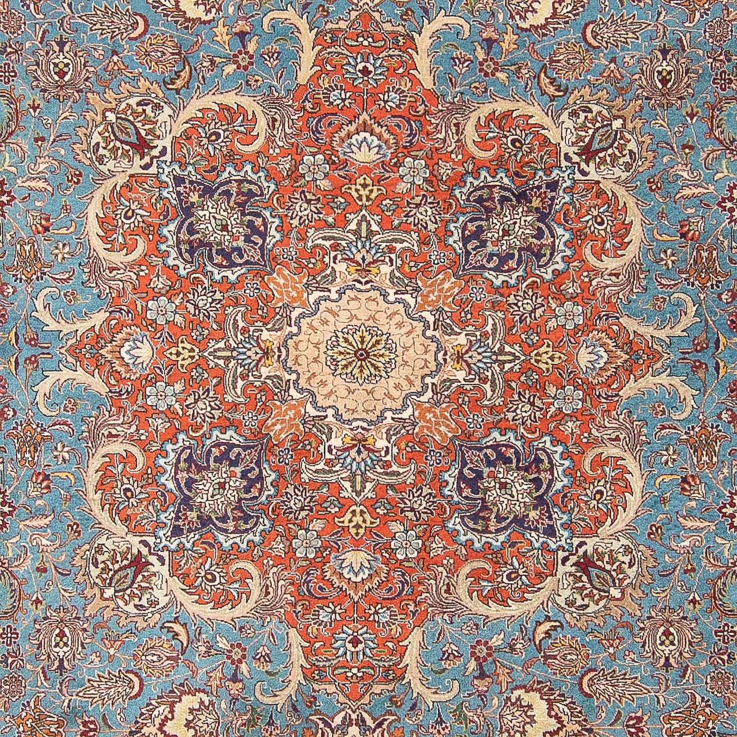 Perserteppich - Täbriz - Royal 395 x 304 cm - hellblau