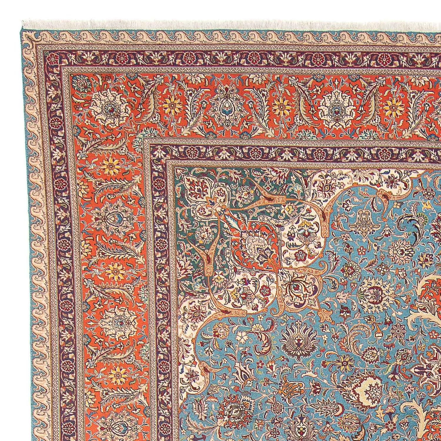 Perserteppich - Täbriz - Royal 395 x 304 cm - hellblau