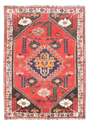 Perserteppich - Nomadic 160 x 110 cm - dunkelrot
