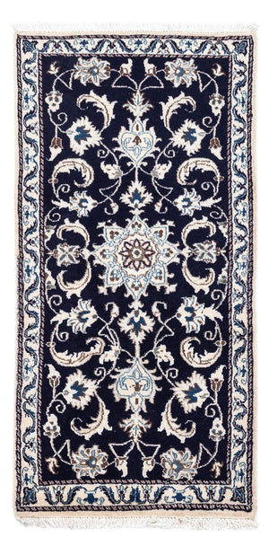 Perserteppich - Nain 136 x 68 cm - dunkelblau