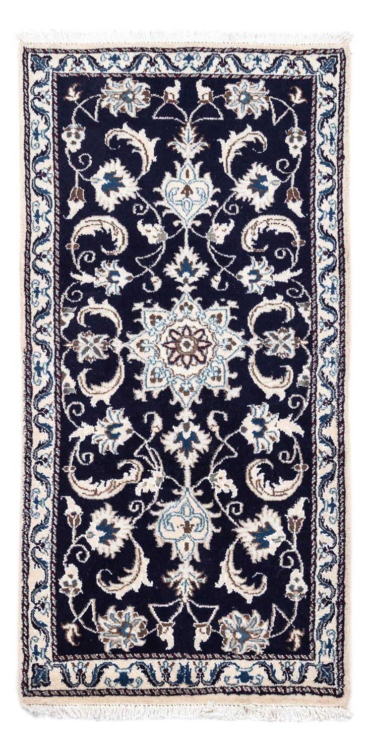 Perserteppich - Nain 136 x 68 cm - dunkelblau