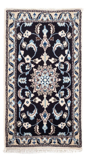 Perserteppich - Nain 101 x 55 cm - dunkelblau