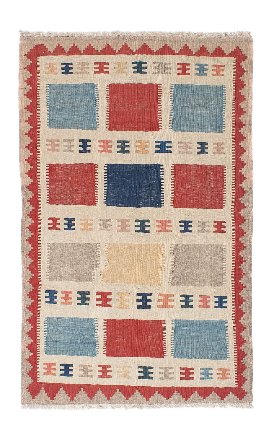 Kelim Teppich - Oriental 196 x 120 cm - beige
