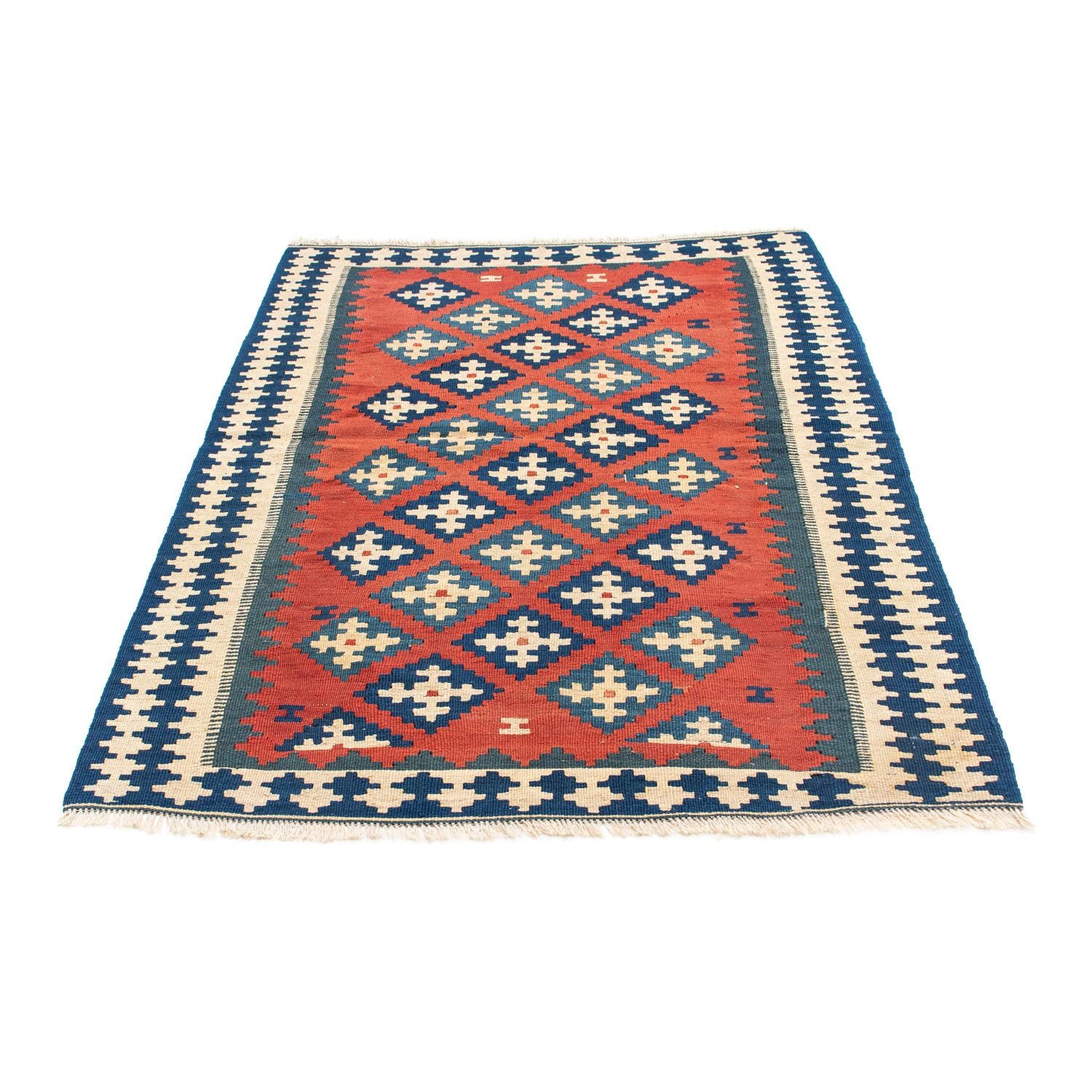 Kelim Teppich - Oriental 150 x 106 cm - dunkelrot
