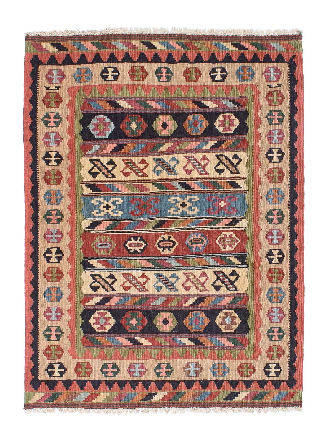 Kelim Teppich - Oriental 144 x 105 cm - mehrfarbig