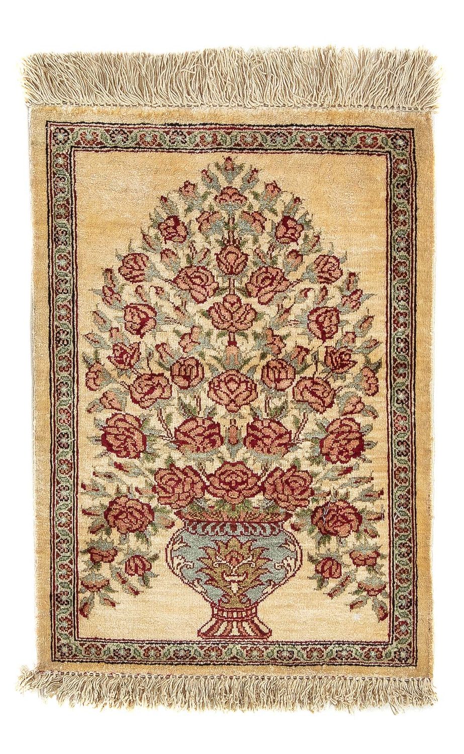 Seidenteppich - Ghom Seide - Premium 41 x 31 cm Fußmatte