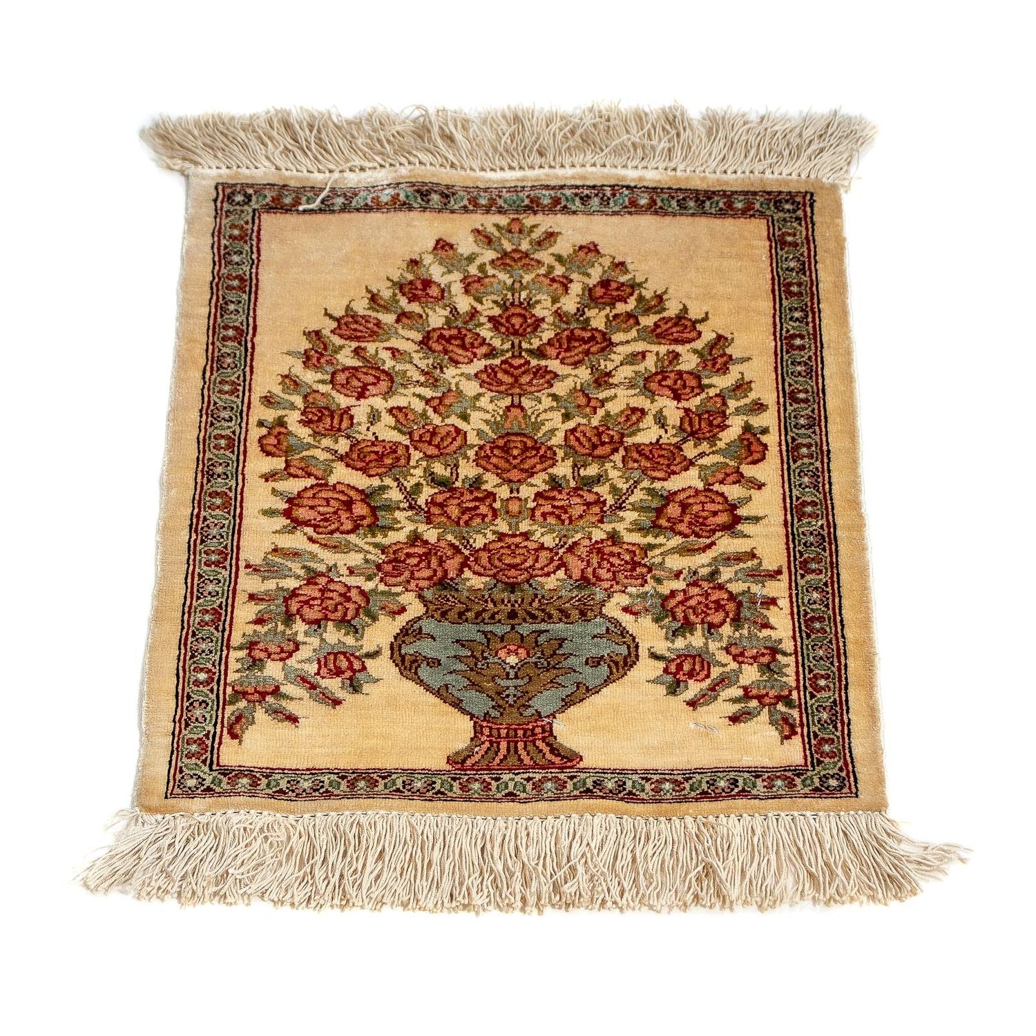 Seidenteppich - Ghom Seide - Premium 42 x 31 cm Fußmatte