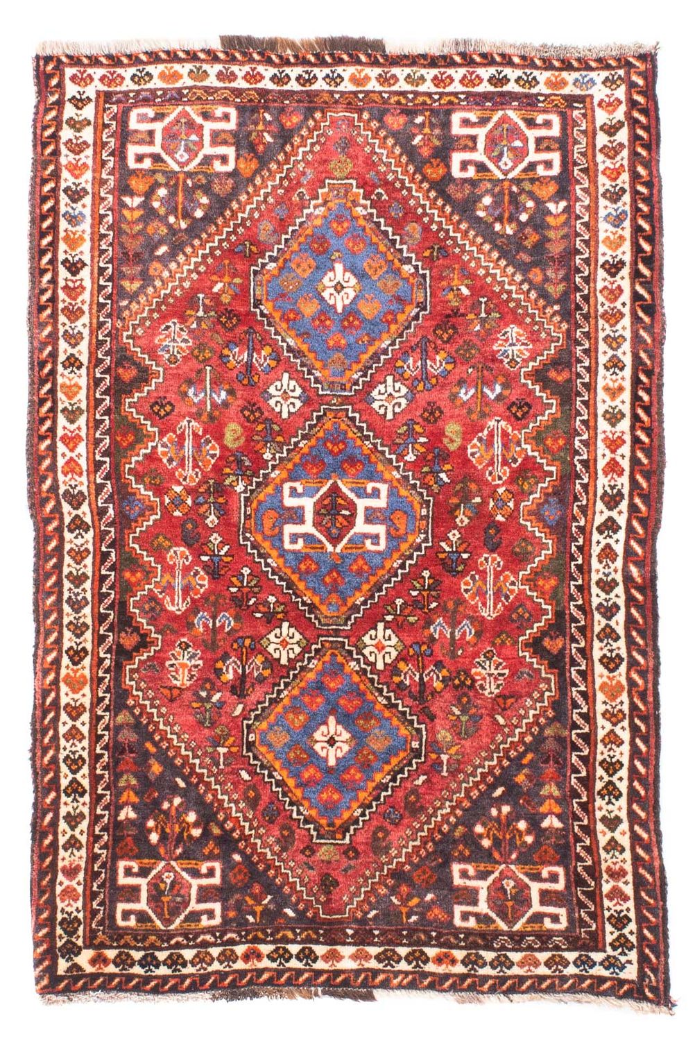 Perserteppich - Nomadic 124 x 80 cm - dunkelrot