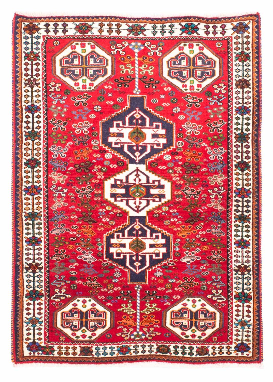 Perserteppich - Nomadic 158 x 112 cm - dunkelrot
