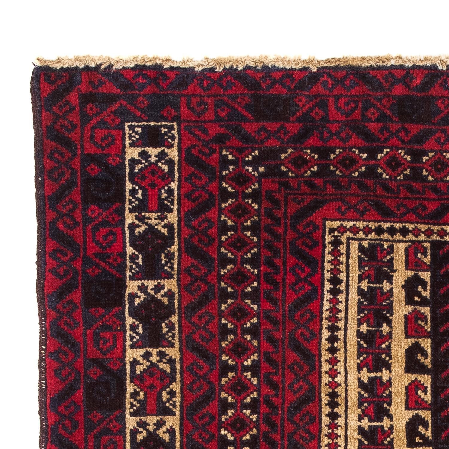 Belutsch Teppich 130 x 82 cm - dunkelrot