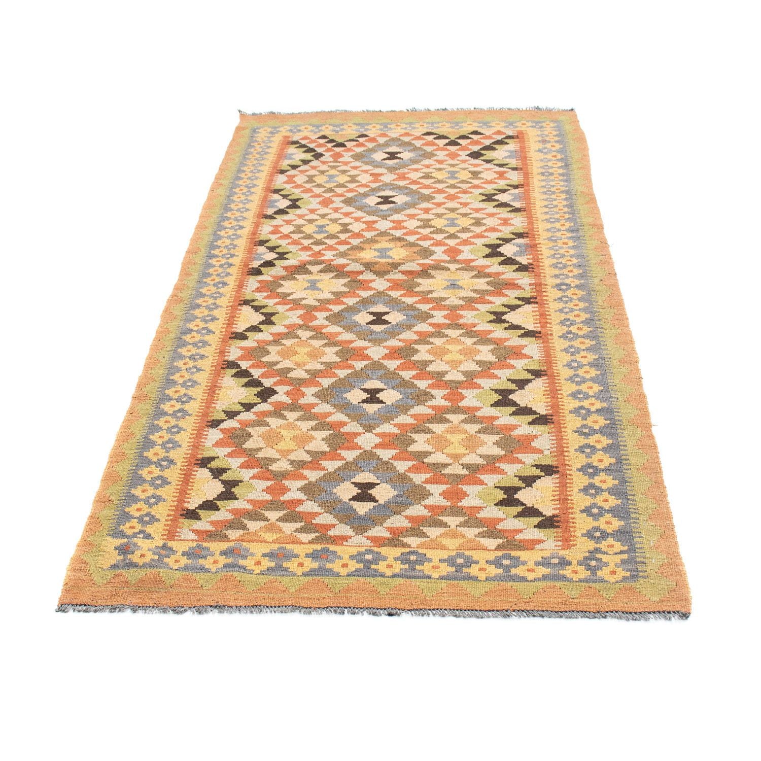Kelim Teppich - Oriental 200 x 91 cm - hellbraun