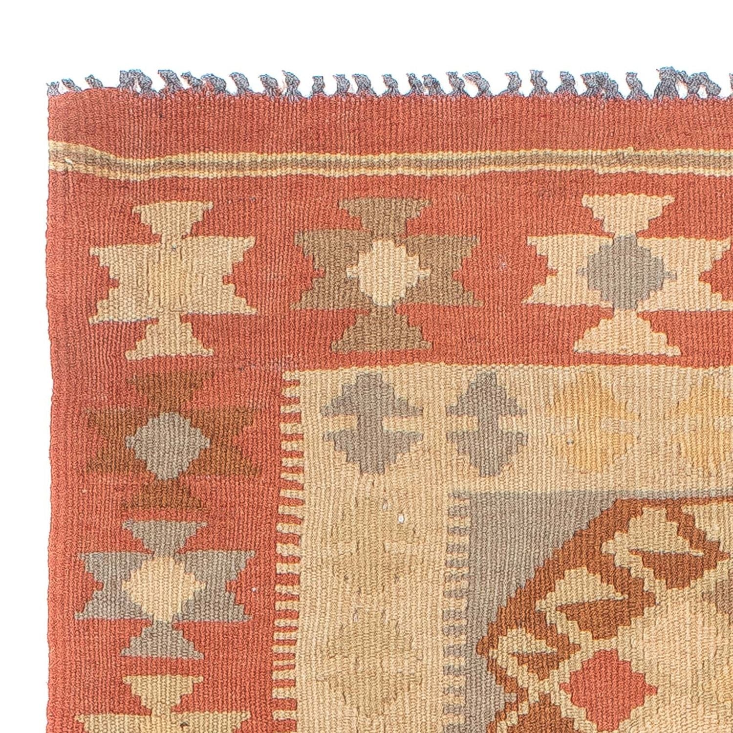Kelim Teppich - Splash 199 x 67 cm - beige