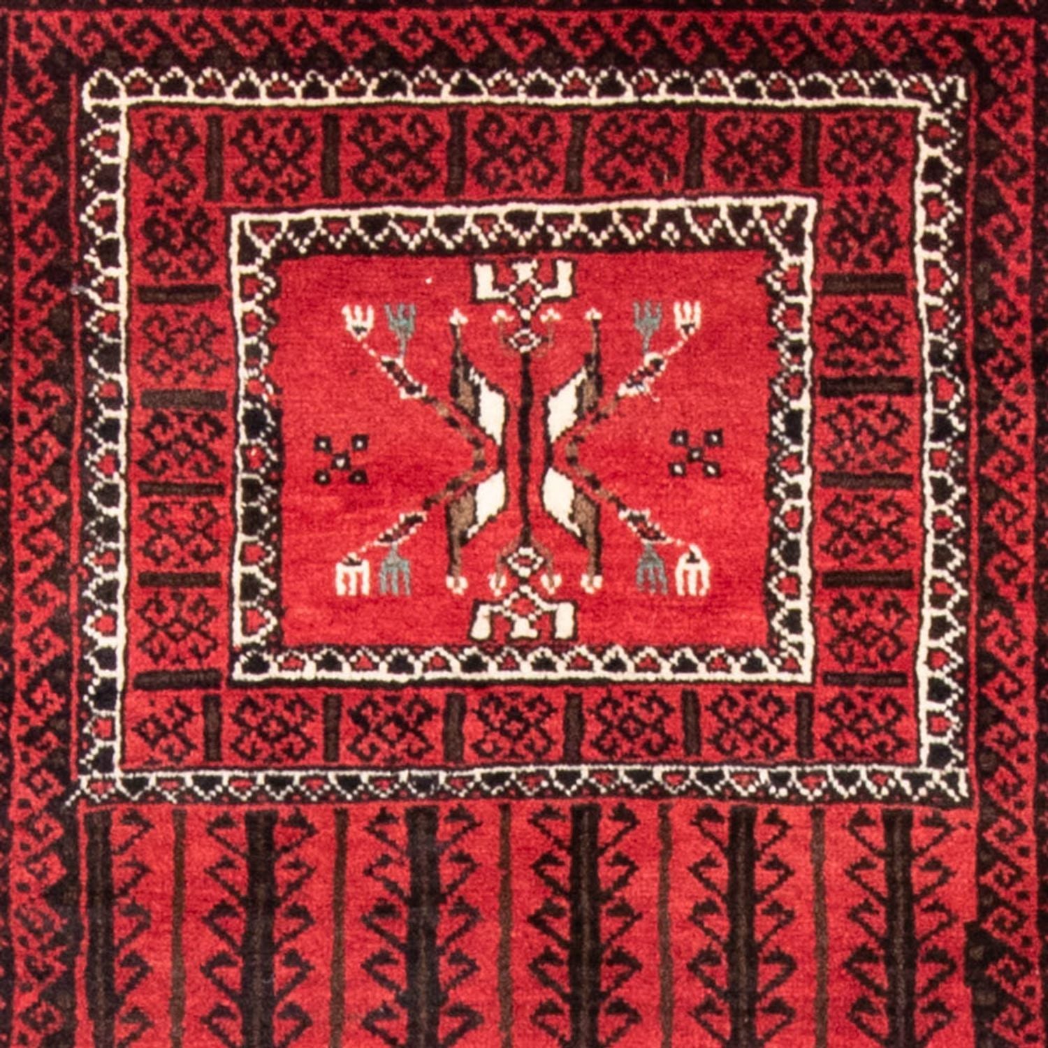 Belutsch Teppich 217 x 121 cm - rot