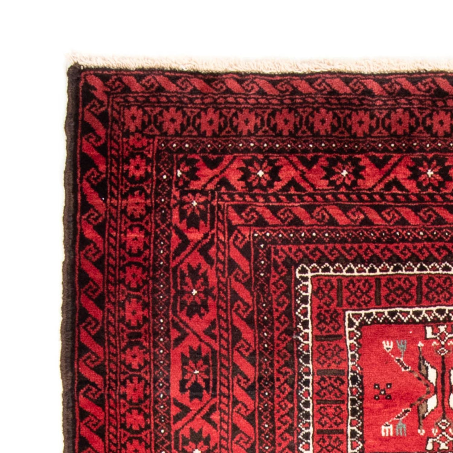 Belutsch Teppich 217 x 121 cm - rot