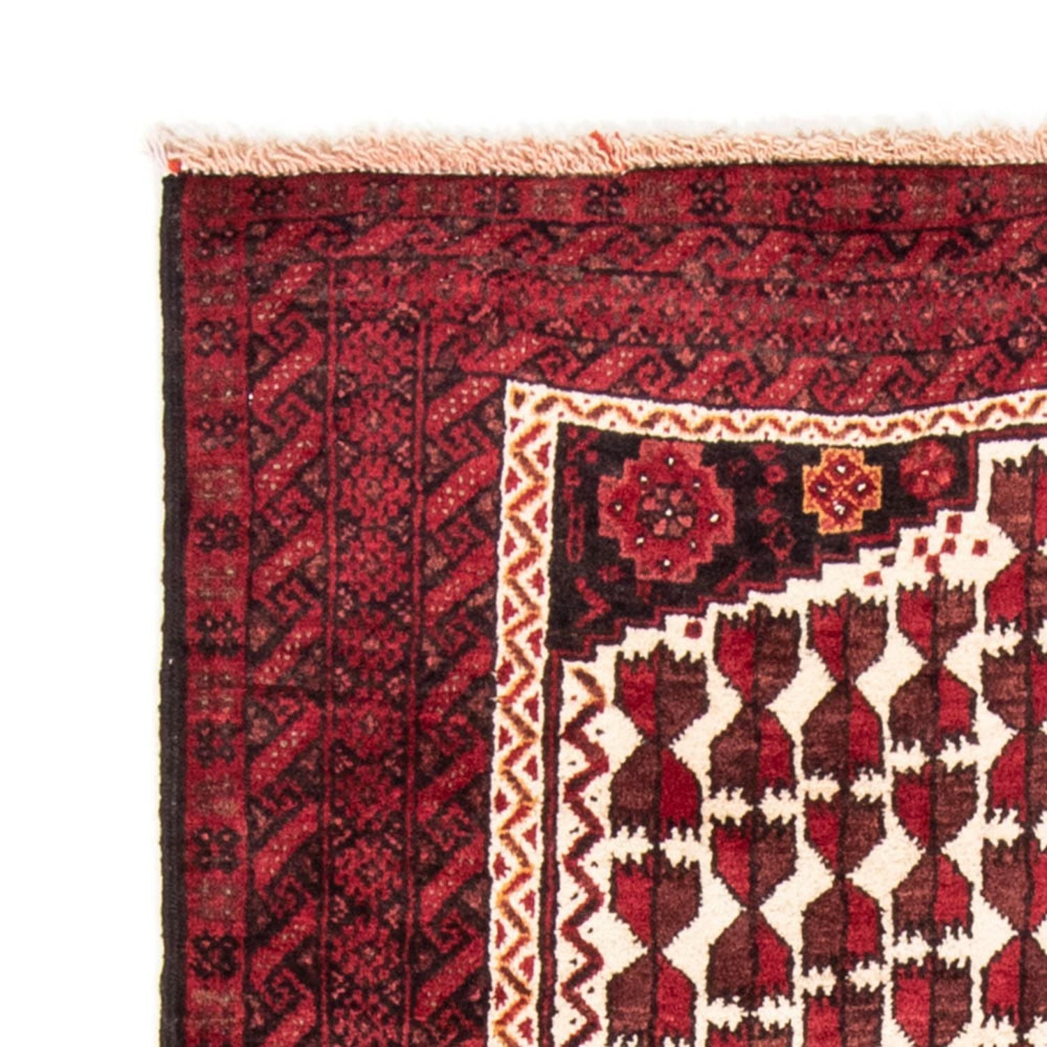 Belutsch Teppich 185 x 102 cm - dunkelrot