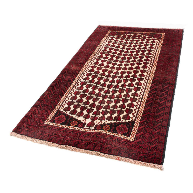 Belutsch Teppich 185 x 102 cm - dunkelrot