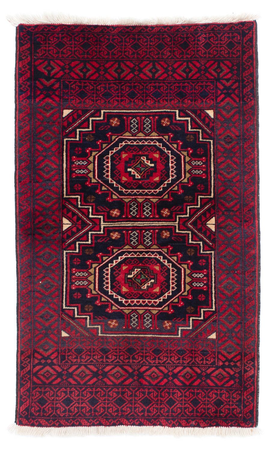 Belutsch Teppich 146 x 84 cm - dunkelrot
