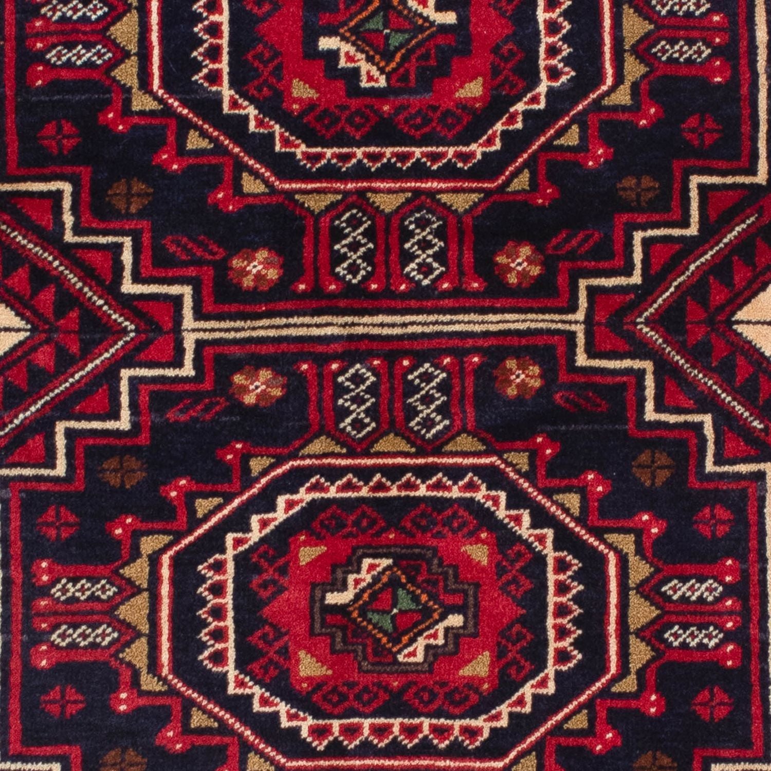 Belutsch Teppich 146 x 84 cm - dunkelrot