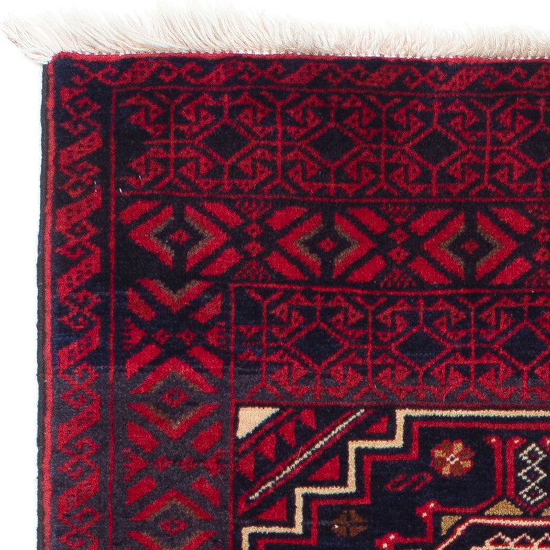 Belutsch Teppich 146 x 84 cm - dunkelrot