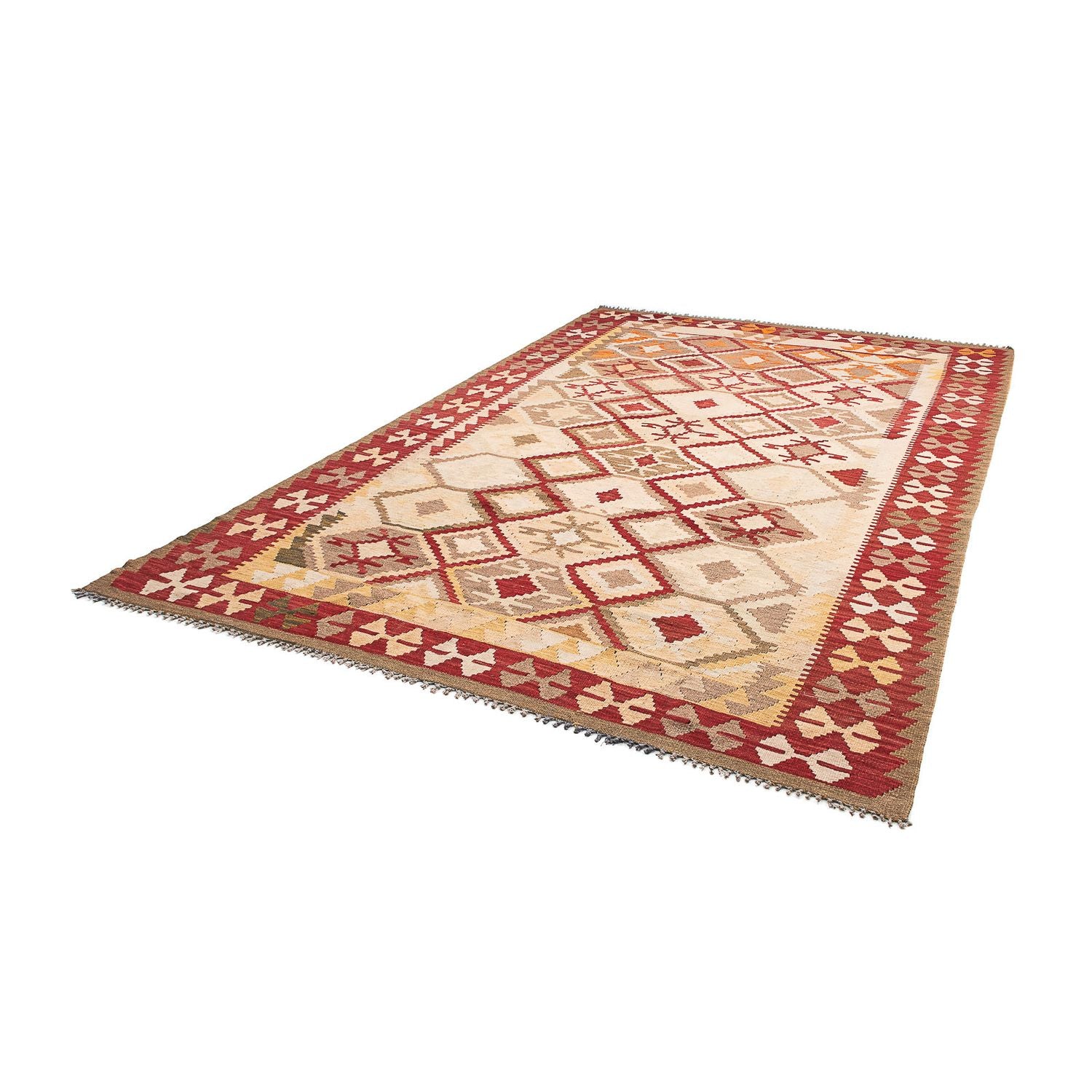 Kelim Teppich - Splash 290 x 193 cm - beige