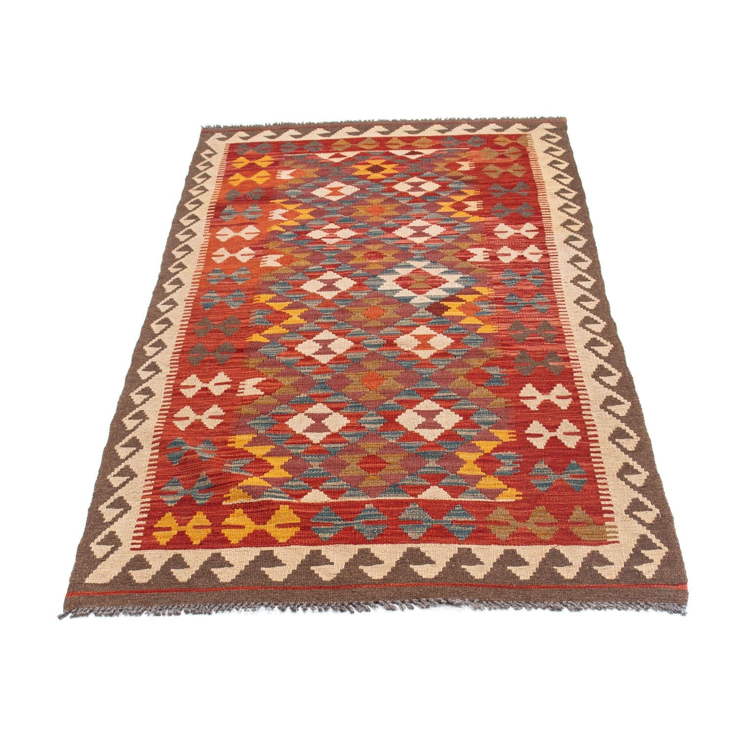 Kelim Teppich - Oriental 195 x 98 cm - rot