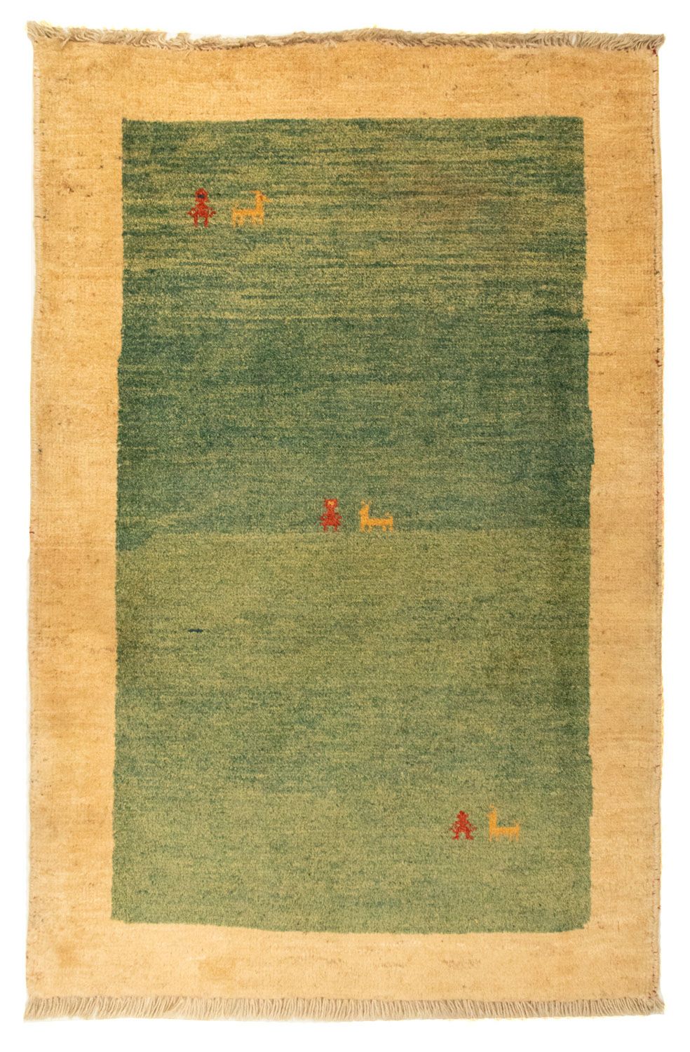 Gabbeh Teppich - Perser 125 x 87 cm - grün