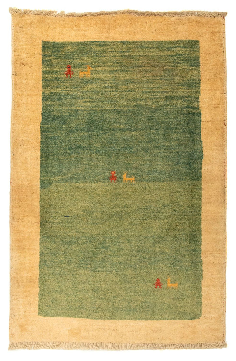 Gabbeh Teppich - Perser 125 x 87 cm - grün