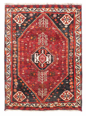 Perserteppich - Nomadic 148 x 108 cm - dunkelrot