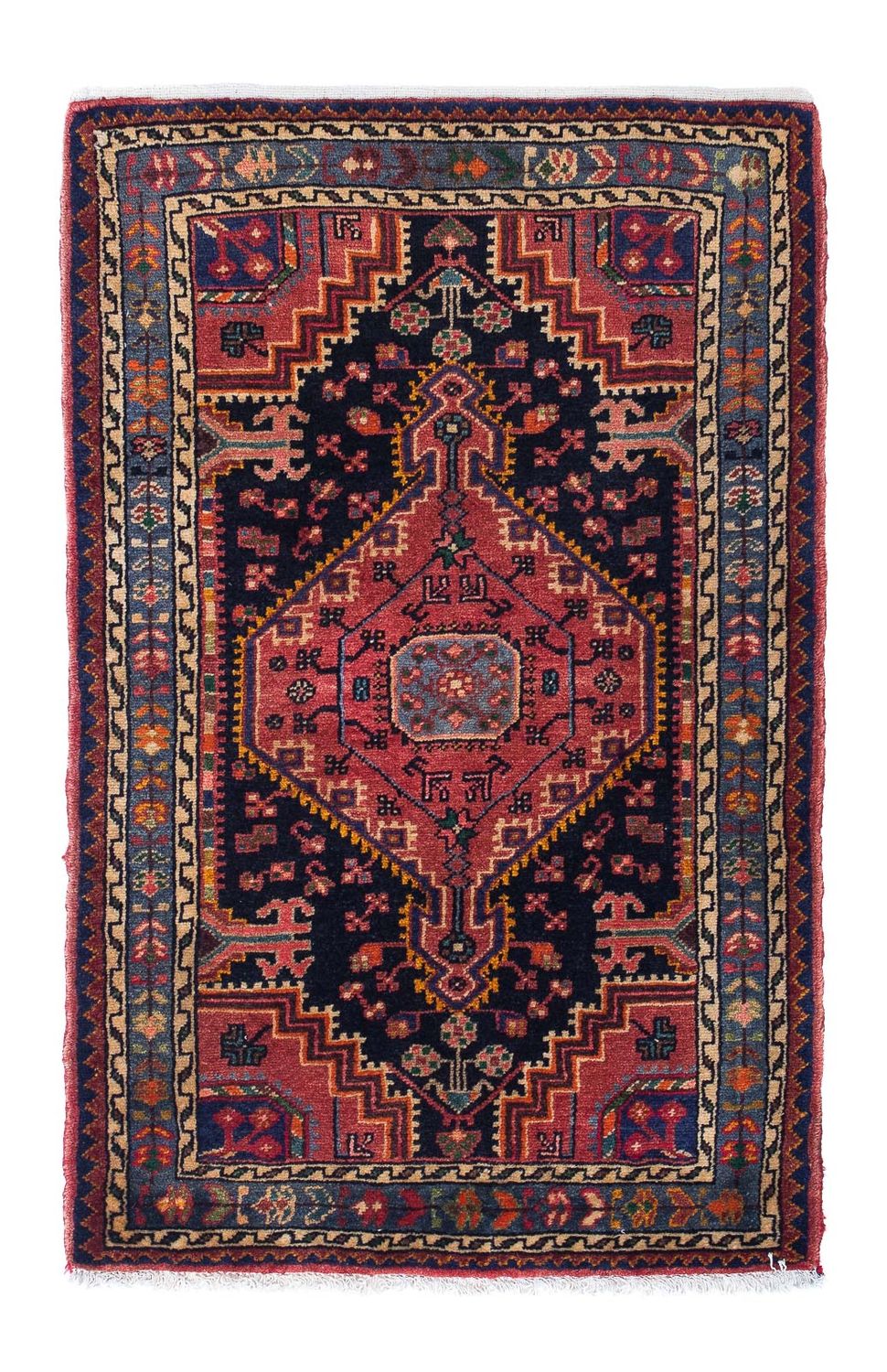 Perserteppich - Nomadic 128 x 86 cm - dunkelblau