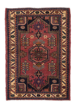 Perserteppich - Nomadic 120 x 86 cm - dunkelrot