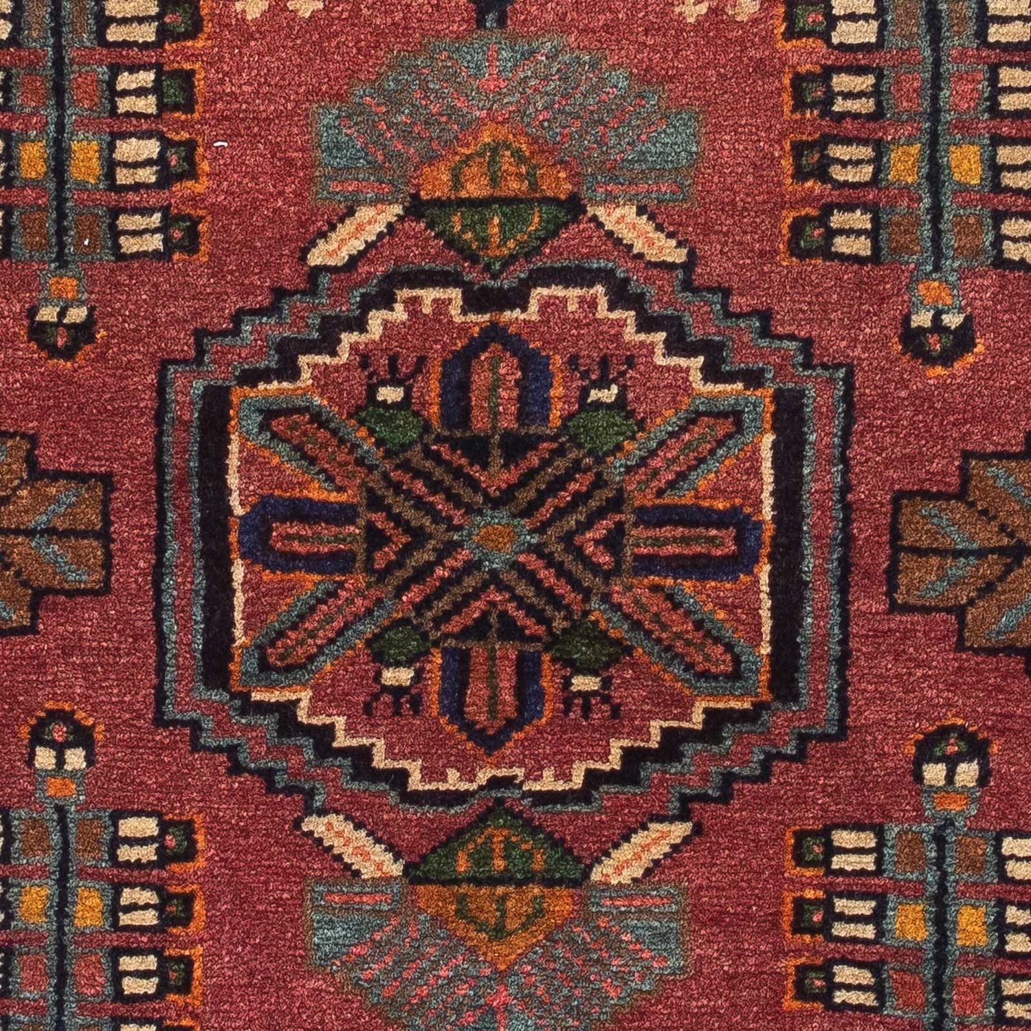 Perserteppich - Nomadic 120 x 86 cm - dunkelrot