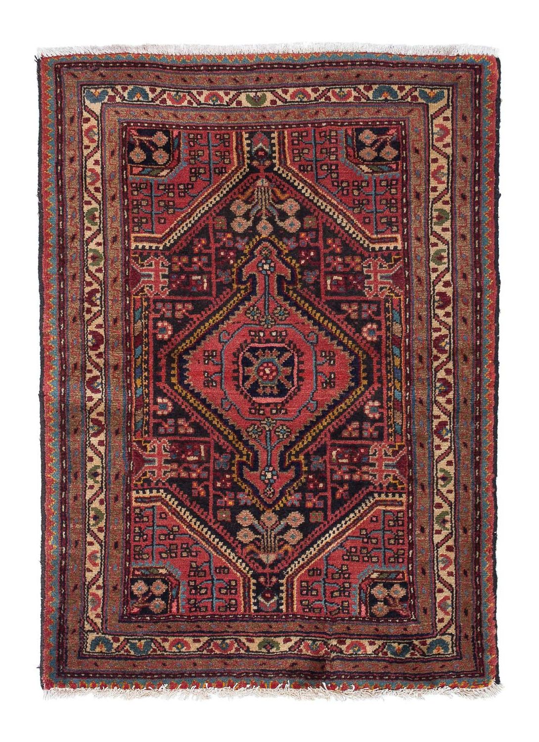 Perserteppich - Nomadic 115 x 83 cm - hellrot