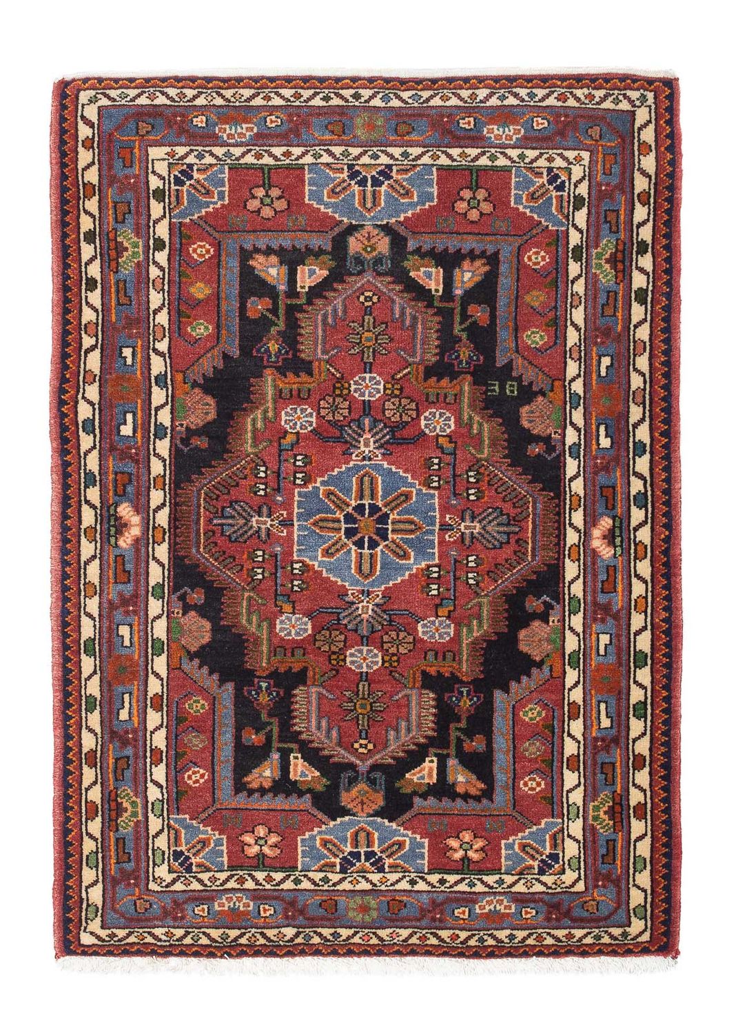 Perserteppich - Nomadic 126 x 90 cm - dunkelrot