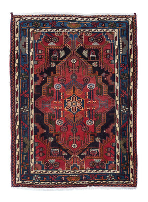 Perserteppich - Nomadic 125 x 90 cm - dunkelrot