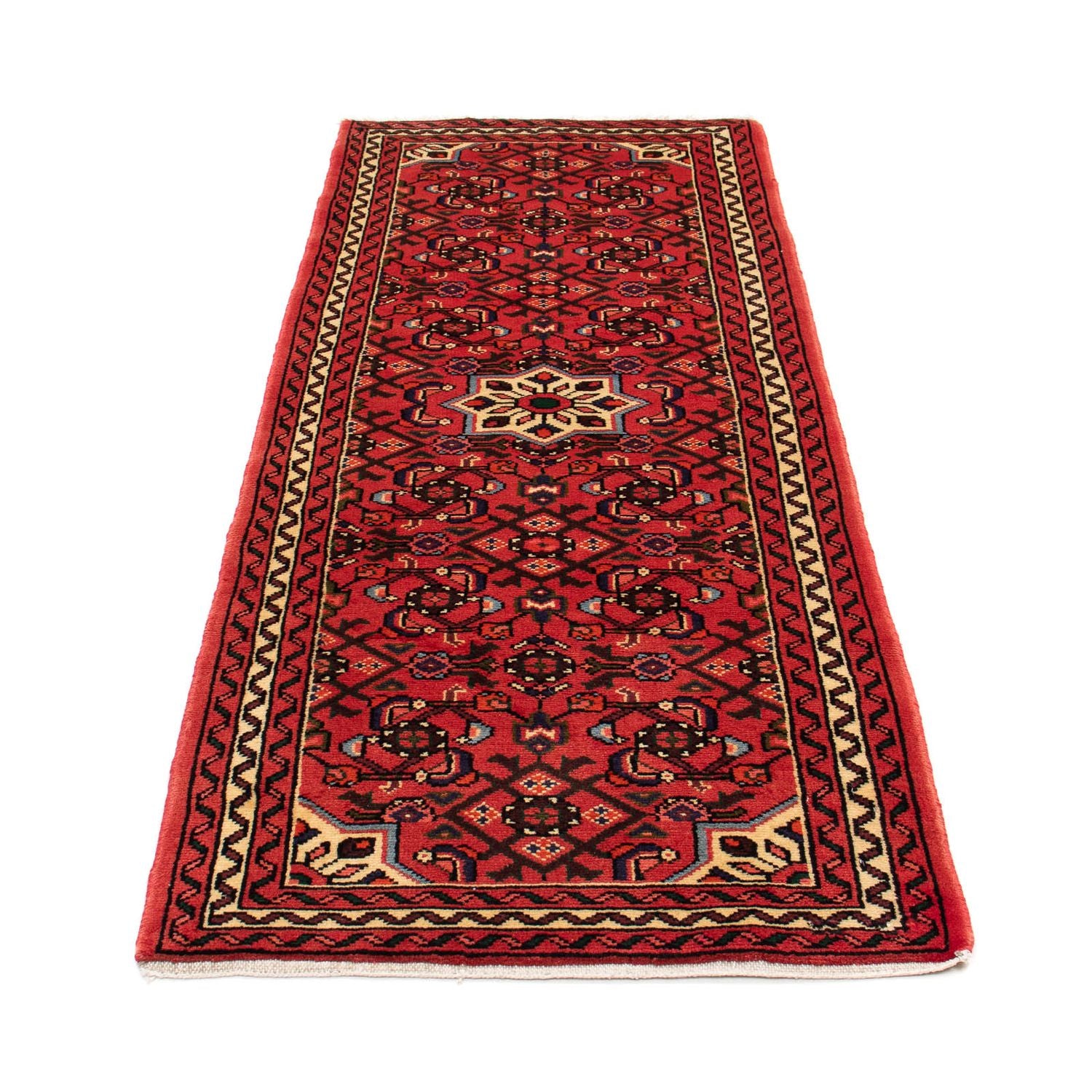 Perserteppich - Nomadic 198 x 75 cm - dunkelrot
