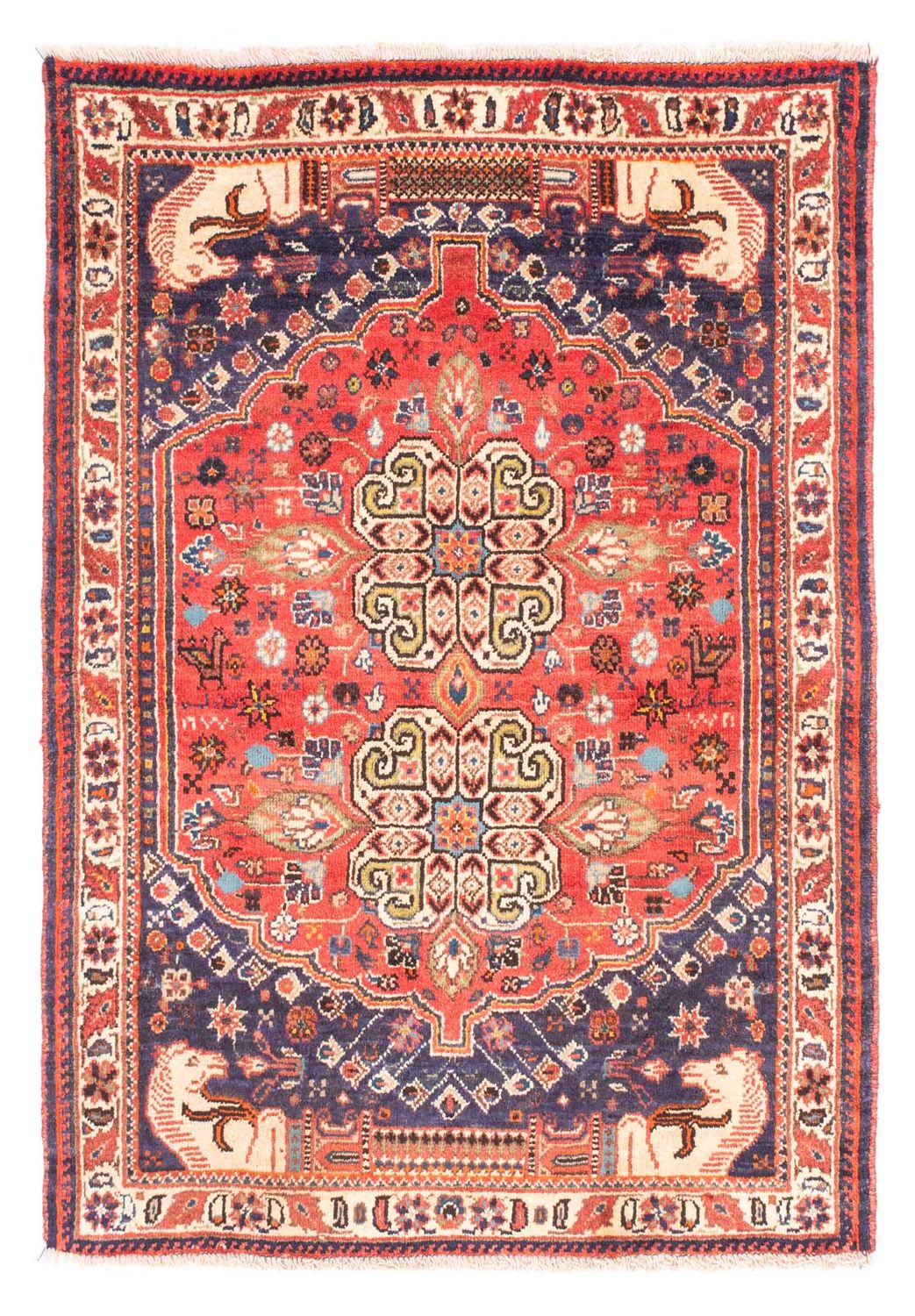 Perserteppich - Nomadic 155 x 112 cm - hellrot