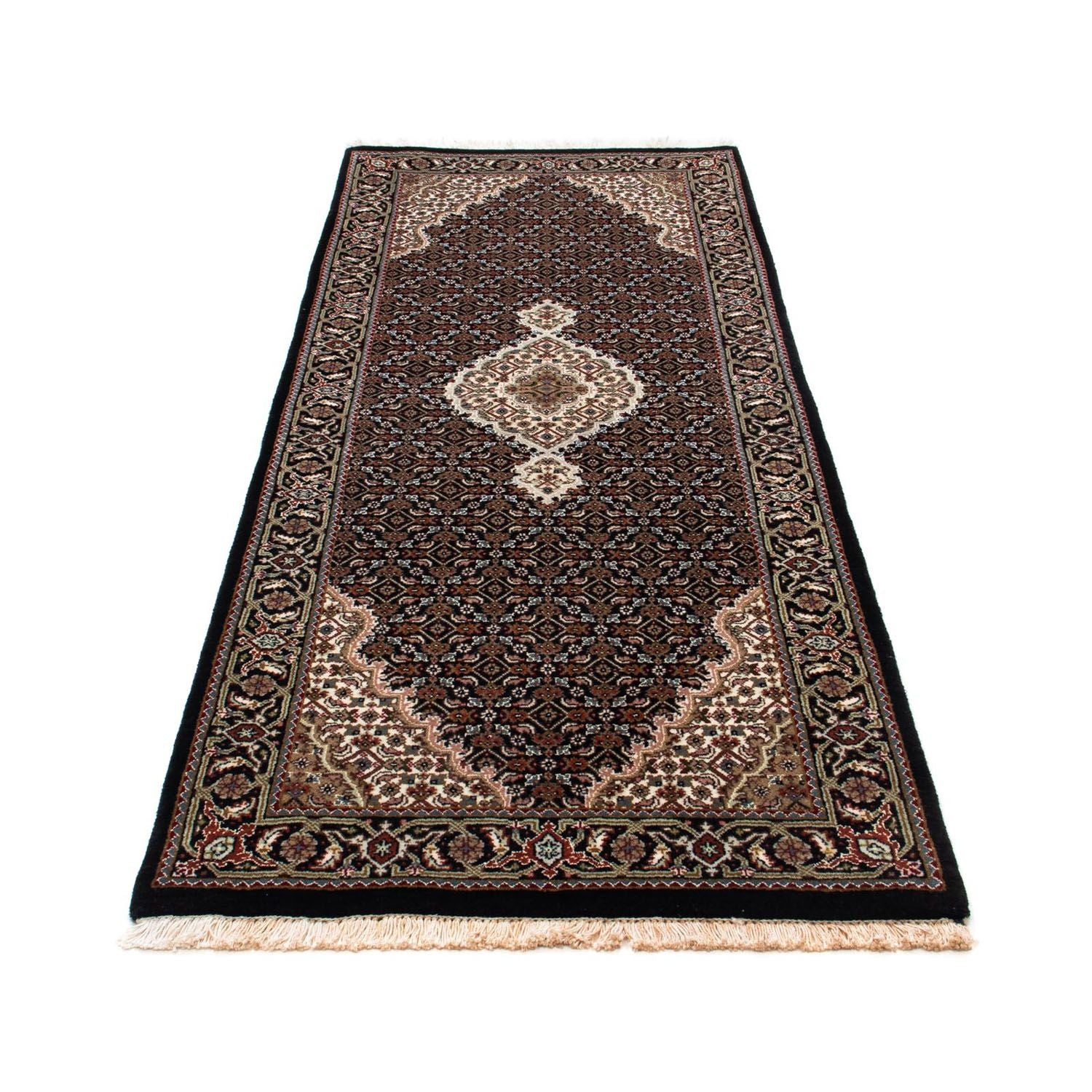 Orientteppich - Täbriz 195 x 79 cm - dunkelblau