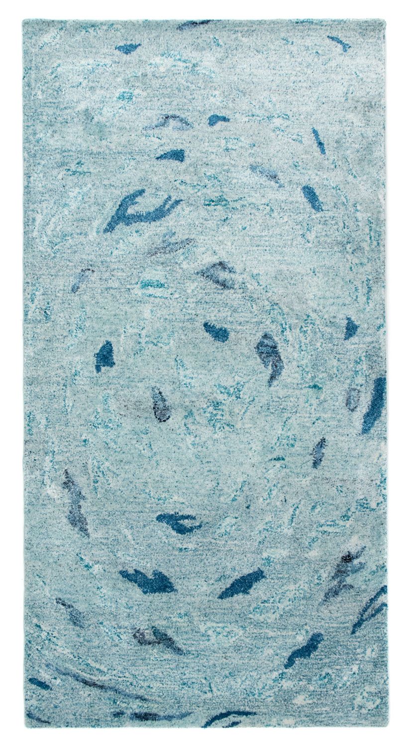 Designer Teppich 140 x 70 cm - türkis
