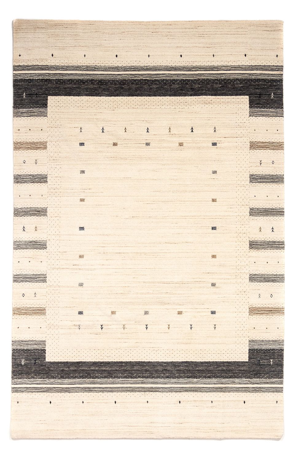 Gabbeh Teppich - Loribaft Indus 304 x 200 cm - beige