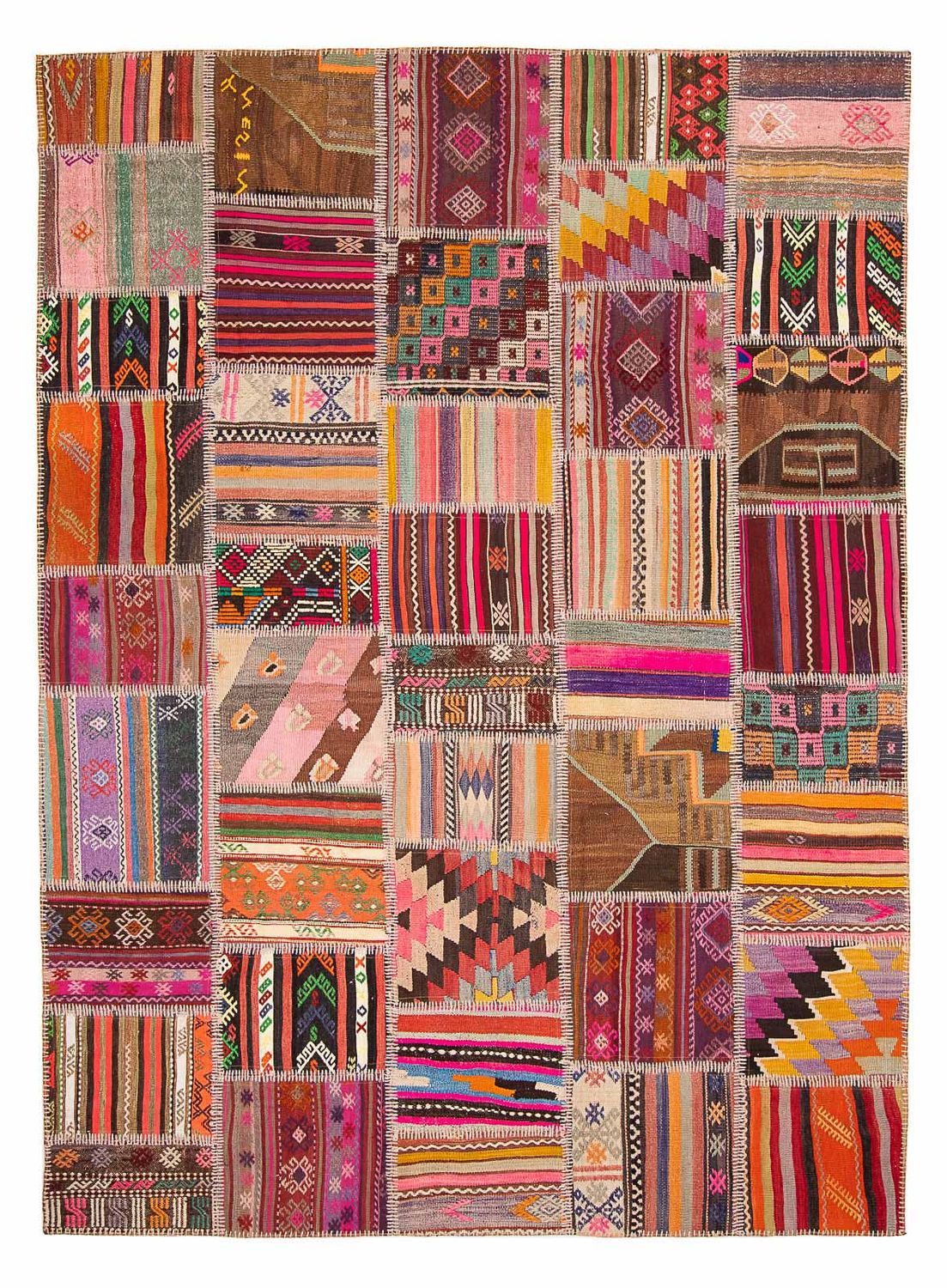 Patchwork Teppich 300 x 216 cm