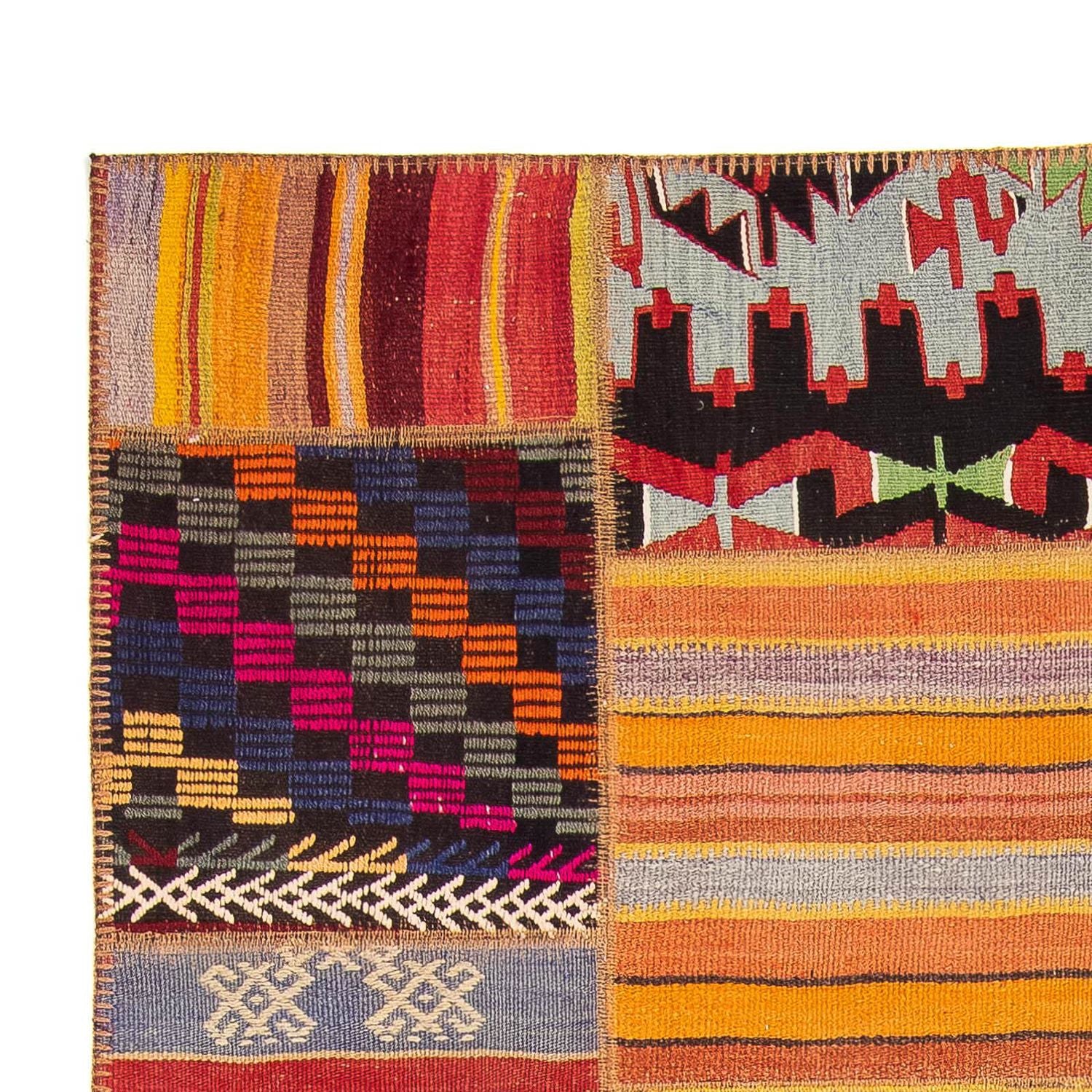 Patchwork Teppich 239 x 169 cm
