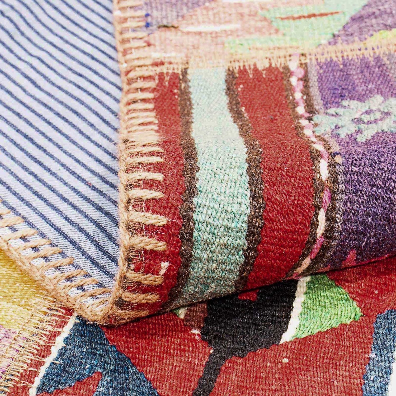 Patchwork Teppich 236 x 169 cm - mehrfarbig