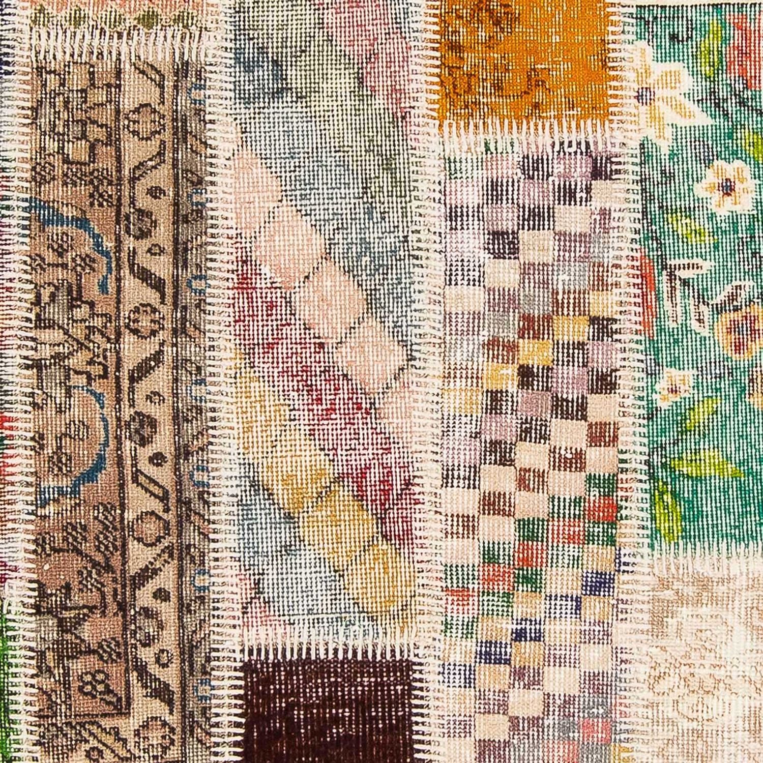 Patchwork Teppich 184 x 120 cm - mehrfarbig