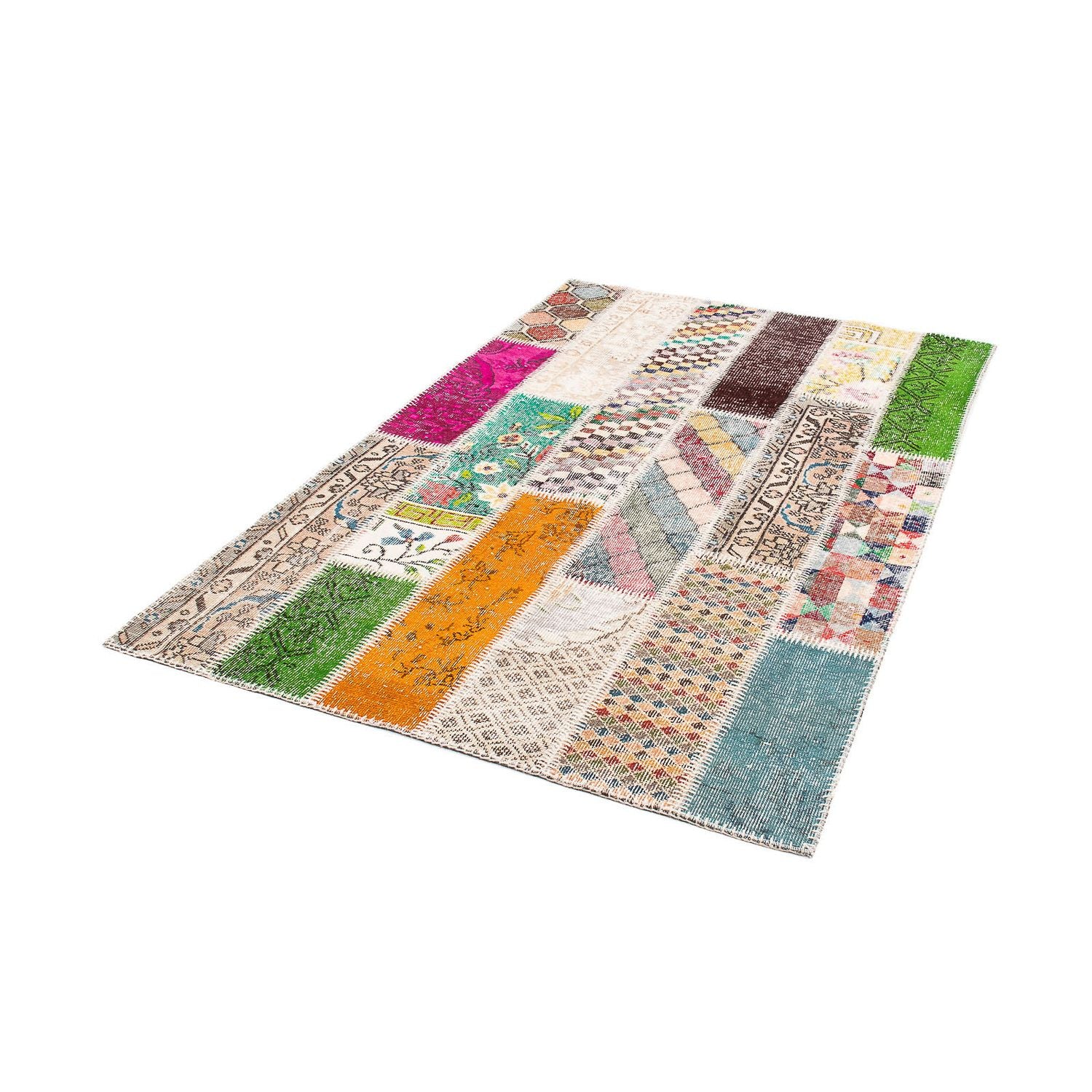 Patchwork Teppich 184 x 120 cm - mehrfarbig